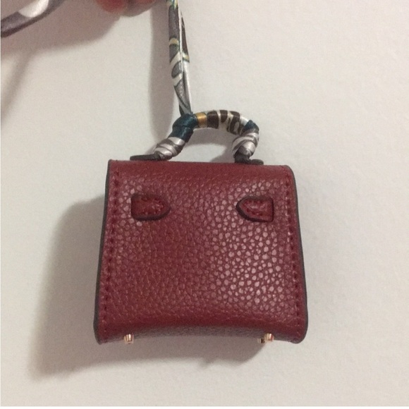 "Rouge H" Micro Mini Kelly Twilly Bag Charm Accessory or Air Pods case - Picture 2 of 12